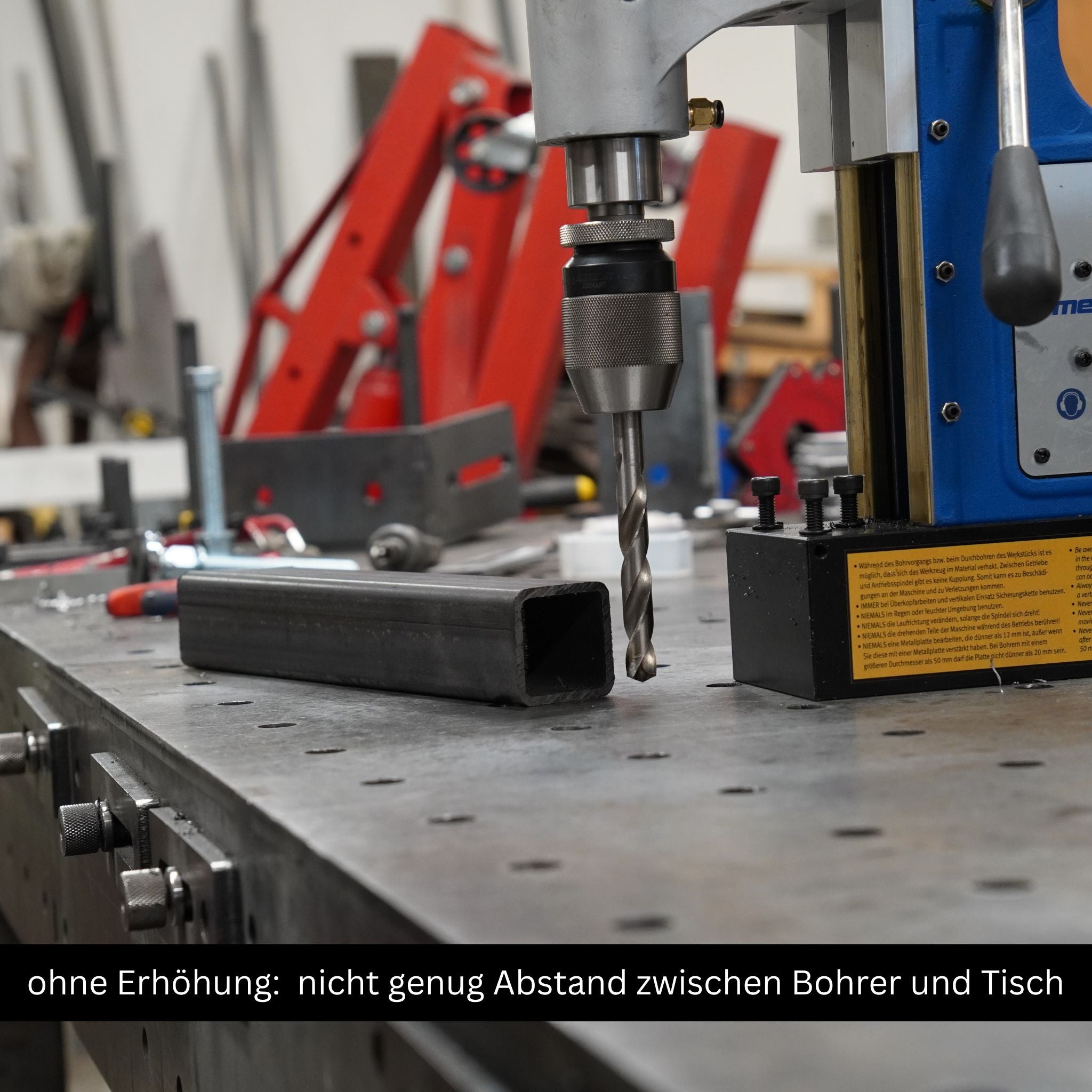 Bauplan Erhöhung Magnetbohrmaschine Ø16mm, Ø22mm und Ø28mm