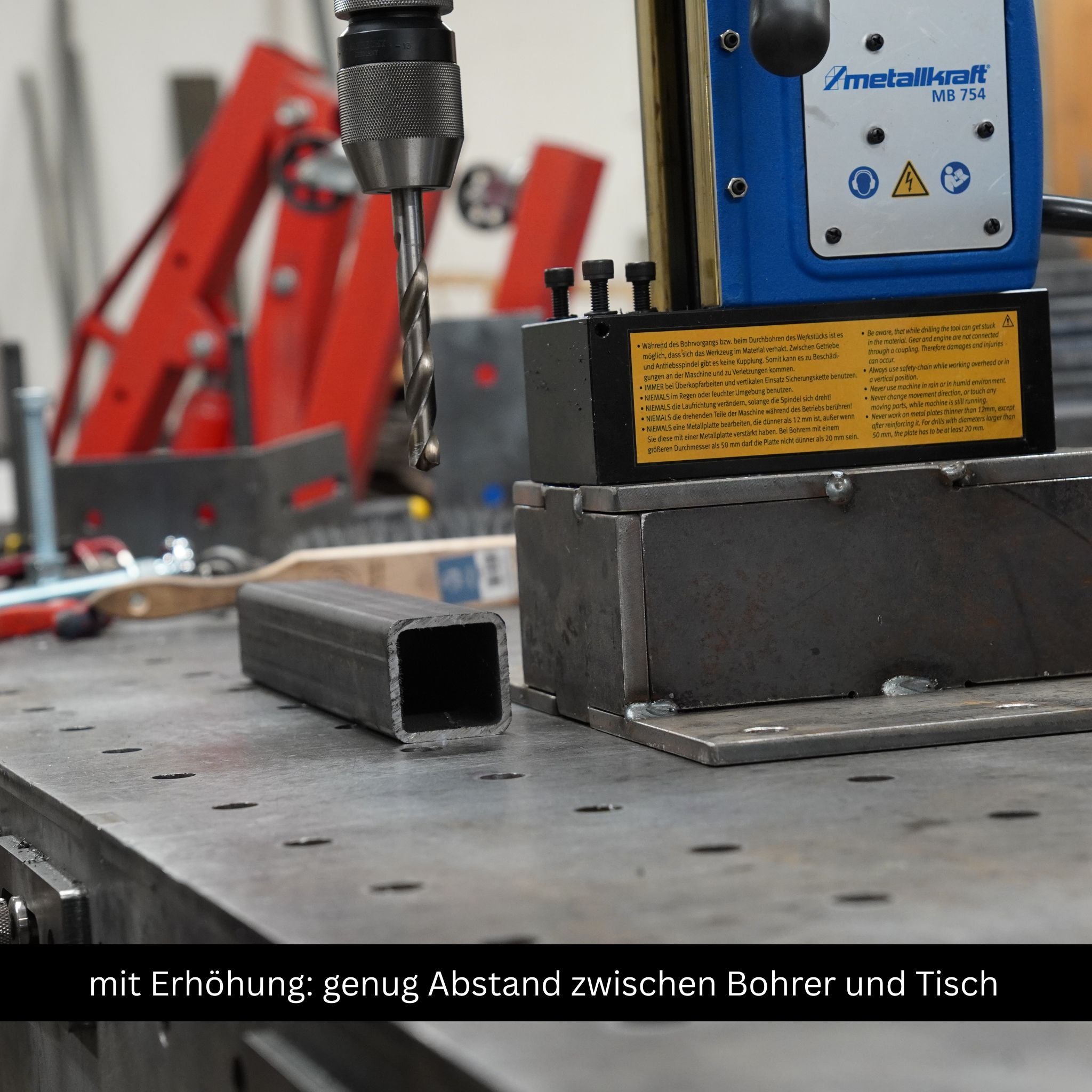 Bauplan Erhöhung Magnetbohrmaschine Ø16mm, Ø22mm und Ø28mm