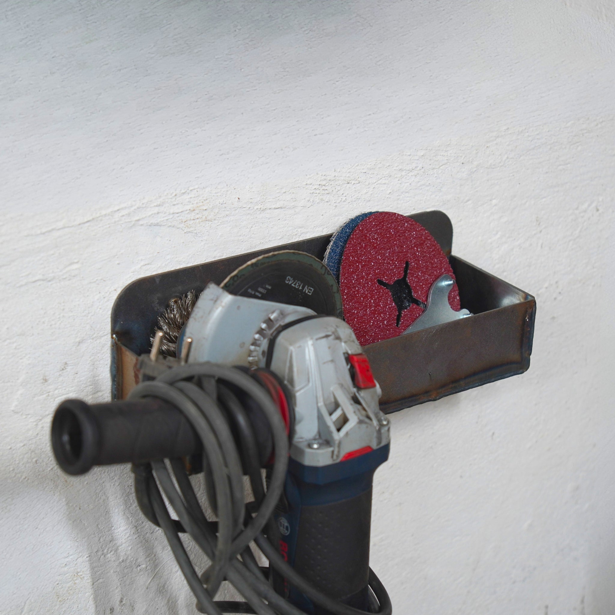 Bauplan Wandhalter Winkelschleifer